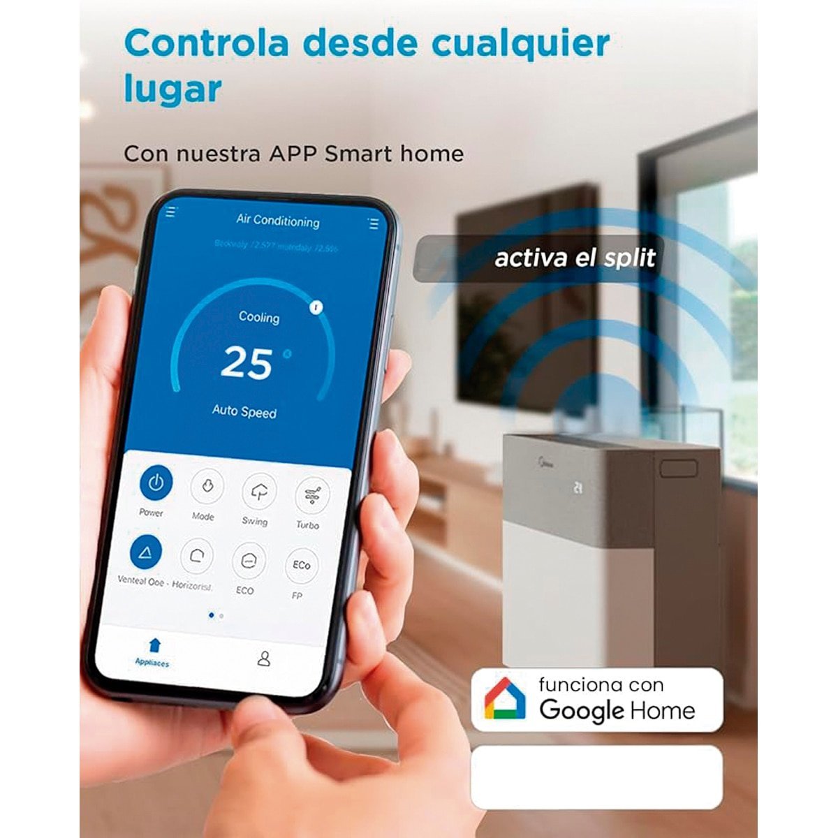 Aire Acondicionado Portátil Midea MMCS-12HRN8-QRD0 con 3010 frig/h y 2750 kcal/h - Imagen 5