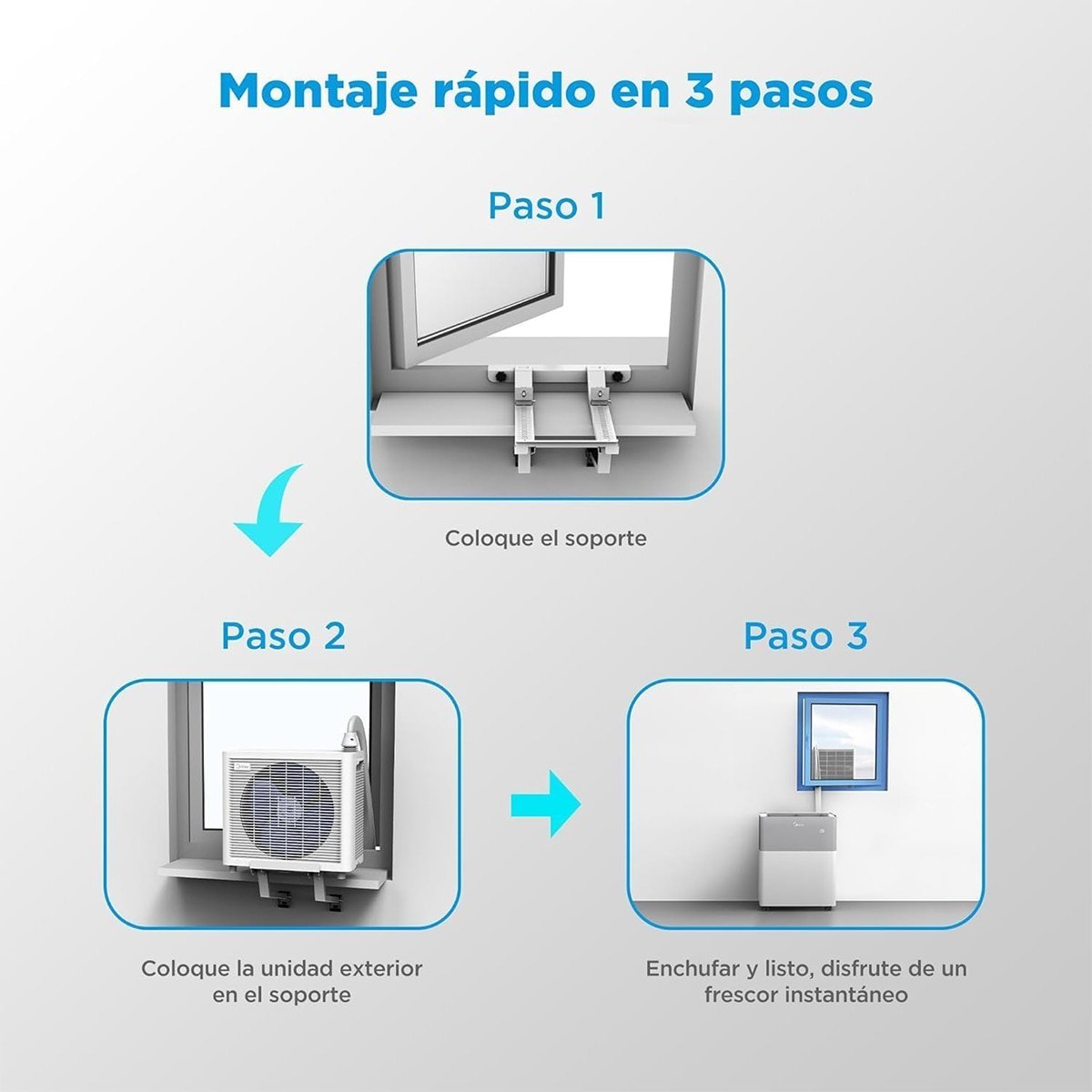 Aire Acondicionado Portátil Midea MMCS-12HRN8-QRD0 con 3010 frig/h y 2750 kcal/h - Imagen 8