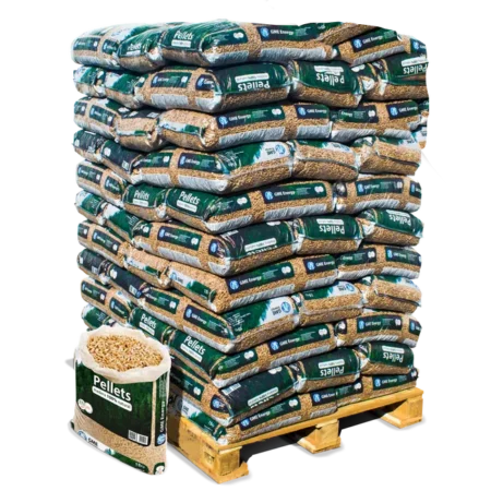 Palet de Pellets de Madera GME Energy – 77 Sacos (1.155 kg) de Calor Eficiente
